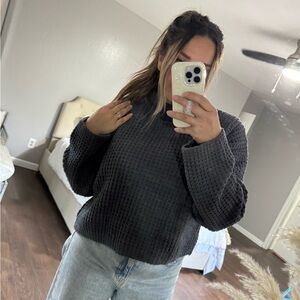 Cozy Gray Knit Sweater